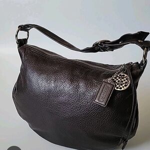 Coach Dark Brown Leather Shoulder Bag